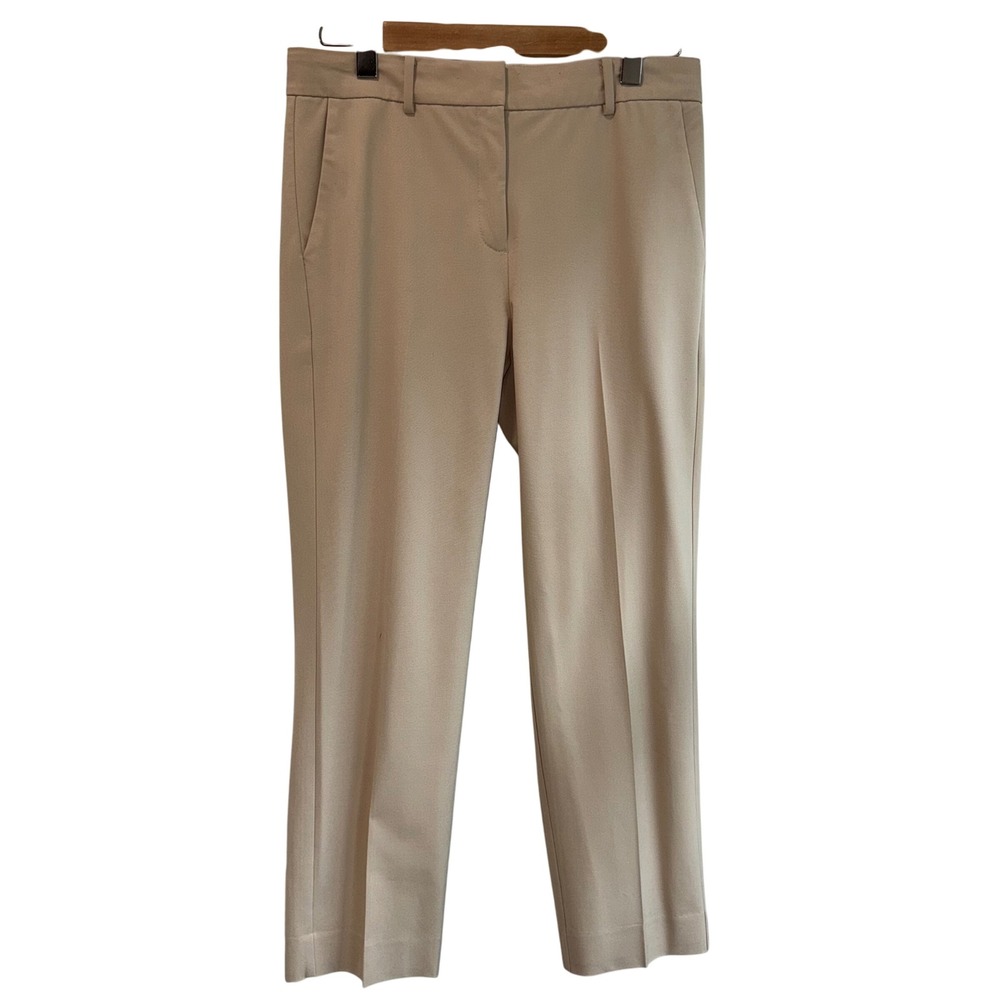Babaton Women's Cropped Beige‎ Career Dress Pants Size 6 Minimalist Modern